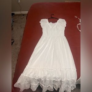 Betsey Johnson Flowy White Maxi Dress